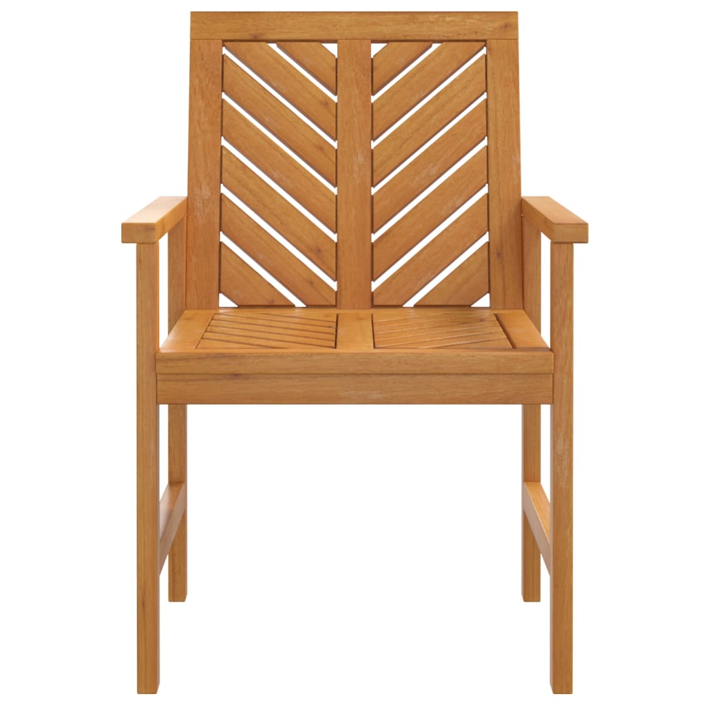 Garden Dining Chair | Set of 4 | Natural wood | Solid acacia wood