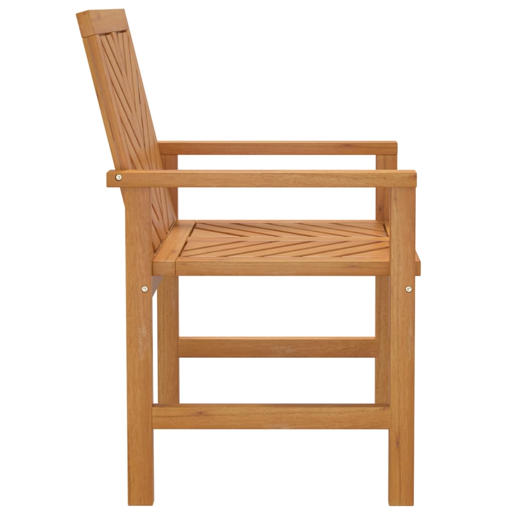 Garden Dining Chair | Set of 4 | Natural wood | Solid acacia wood