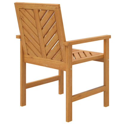 Garden Dining Chair | Set of 4 | Natural wood | Solid acacia wood
