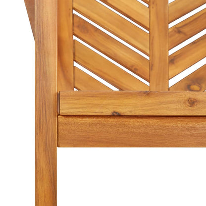 Garden Dining Chair | Set of 4 | Natural wood | Solid acacia wood