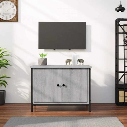 TV Cabinet with Doors Grey Sonoma 60x35x45 cm Engineered Wood