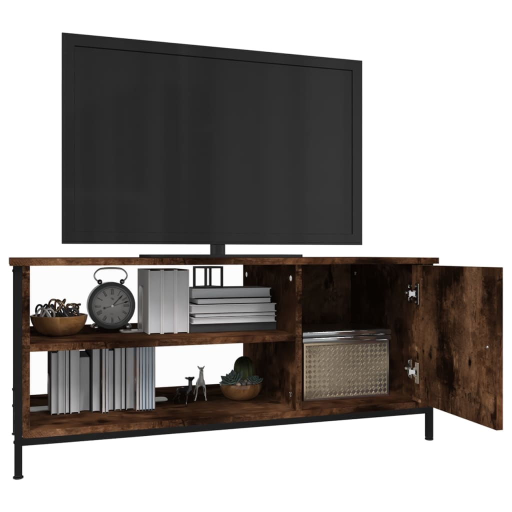 TV Cabinet Smoked Oak 100x40x45 cm Engineered Wood