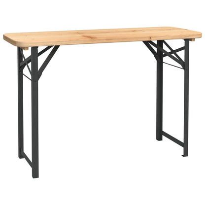 3 Piece Folding Beer Table Set Solid Wood Fir