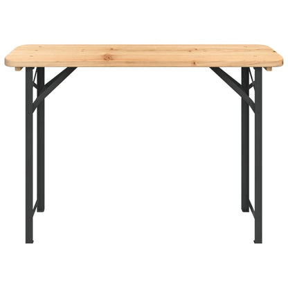 3 Piece Folding Beer Table Set Solid Wood Fir