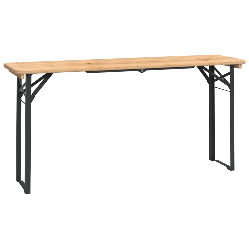 Beer Table Set | Dark Green, Natural Wood | Chinese Fir Wood, Metal
