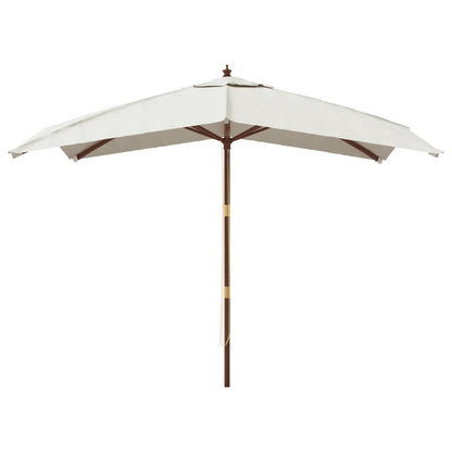 Garden Parasol | Sand | Polyester, Solid Hardwood, Laminated Bamboo