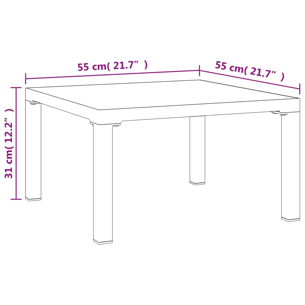Garden Coffee Table | Grey | DPC, powder-coated steel | Medium | Tough