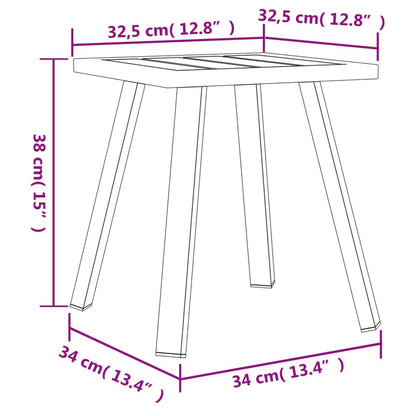 Garden Table Anthracite 34x34x38 cm Steel
