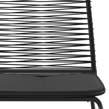 5 Piece Garden Dining Set Black