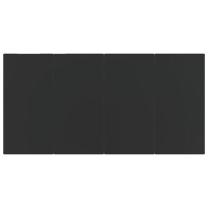7 Piece Garden Dining Set Black
