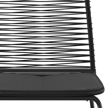 5 Piece Garden Dining Set Black