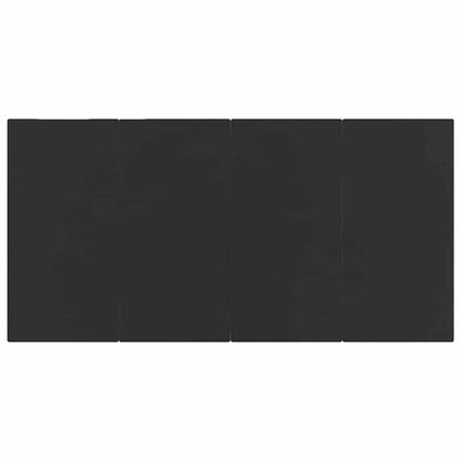 5 Piece Garden Dining Set Black Cotton Rope and Steel