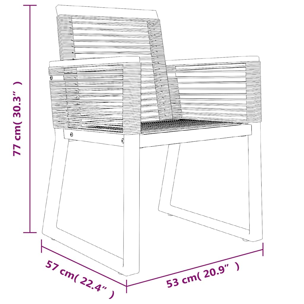 5 Piece Garden Dining Set Black PVC Rattan