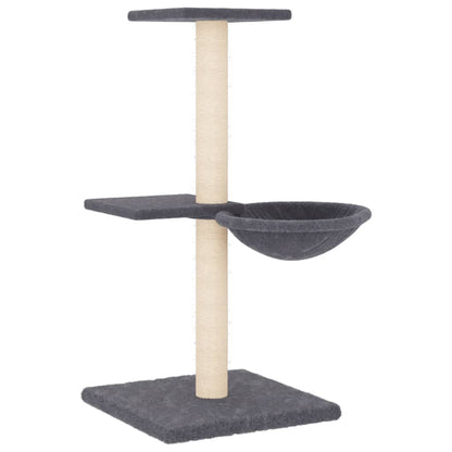 Cat Tree with Sisal Scratching Posts Dark Grey 72 cm