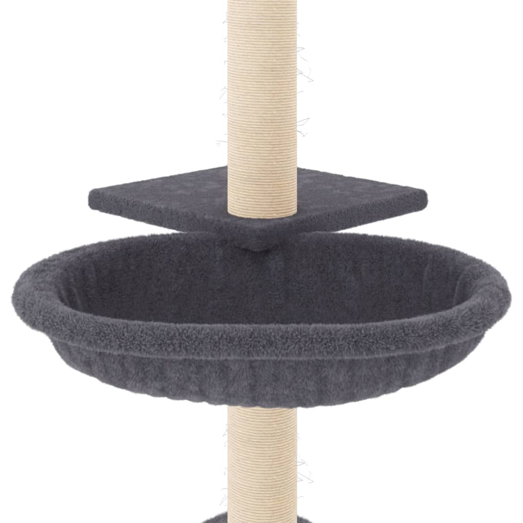 Cat Tree with Sisal Scratching Posts Dark Grey 72 cm