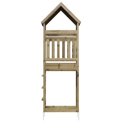 Outdoor Play Tower Natural Solid Impregnated Pinewood