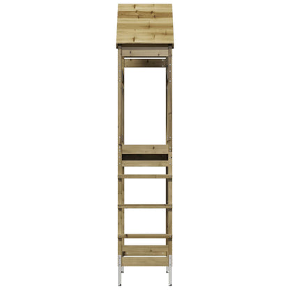 Outdoor Play Tower Natural Solid Impregnated Pinewood