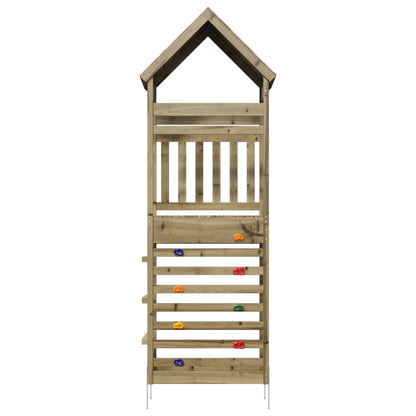 Outdoor Play Tower Natural Solid Impregnated Pinewood