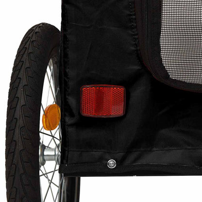 Pet Bike Trailer Black 125 x 53 x 54 cm Oxford fabric and iron