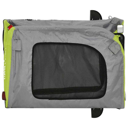 Pet Bike Trailer with Storage Green and grey 125 x 53 x 54 cm