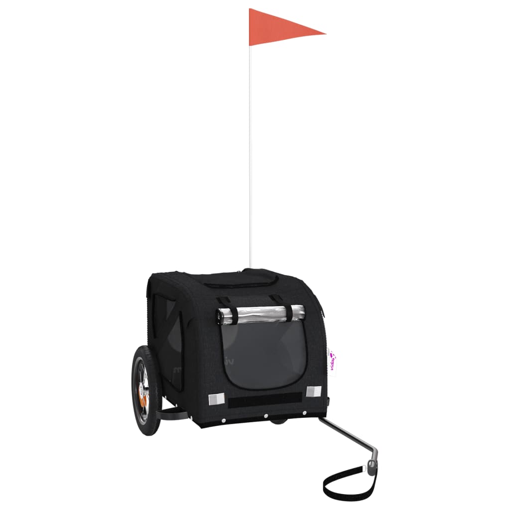 Pet Bike Trailer Black Oxford Fabric and Iron