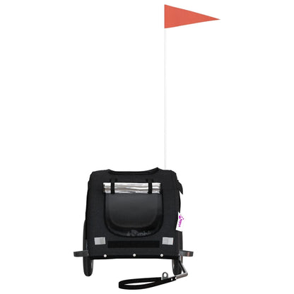 Pet Bike Trailer Black Oxford Fabric and Iron