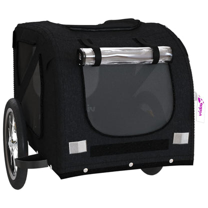 Pet Bike Trailer Black Oxford Fabric and Iron