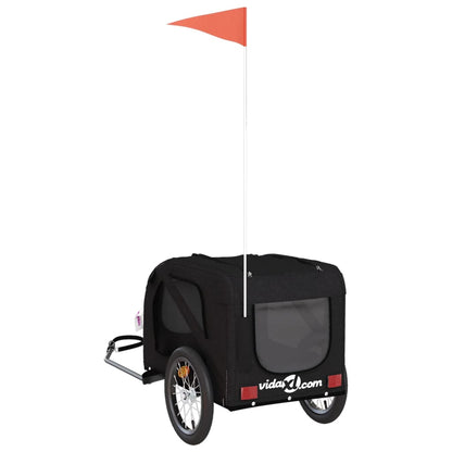 Pet Bike Trailer Black Oxford Fabric and Iron