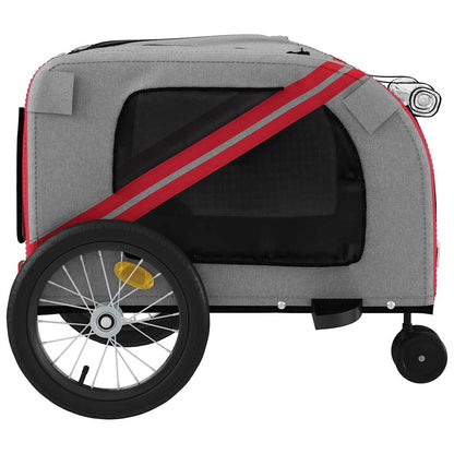 Pet Bike Trailer Orange and Grey Oxford Fabric and Iron