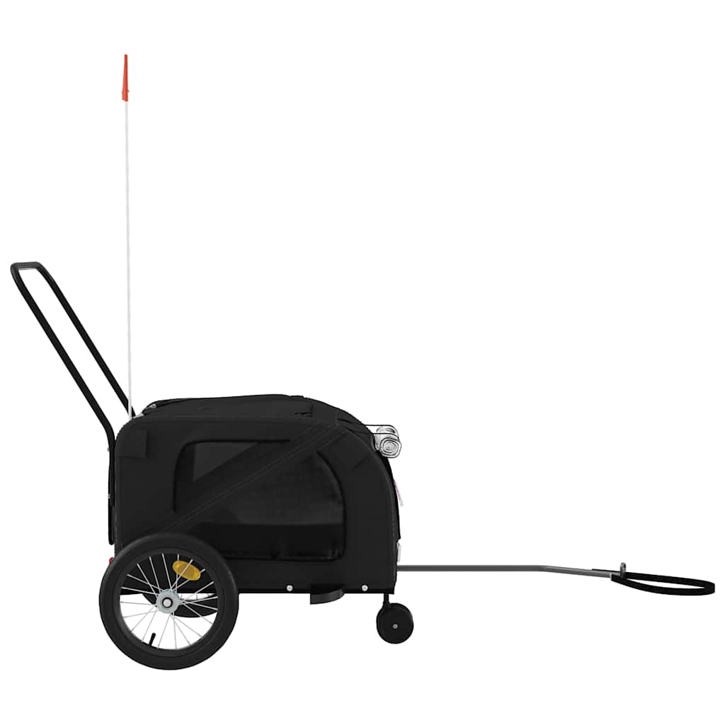 Pet Bike Trailer Black Oxford Fabric and Iron
