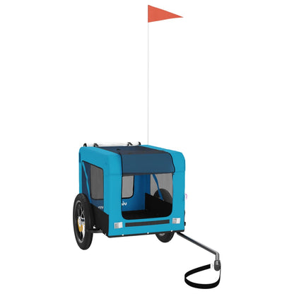 Pet Bike Trailer Blue and Black Oxford Fabric&Iron