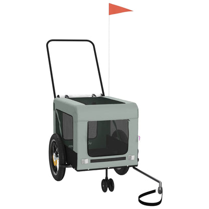Pet Bike Trailer | Grey and Black | Oxford fabric, iron, PVC | Small