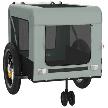 Pet Bike Trailer | Grey and Black | Oxford fabric, iron, PVC | Small
