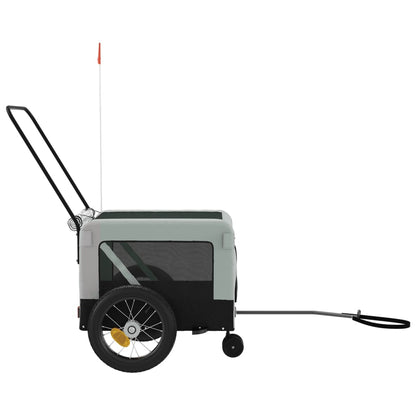 Pet Bike Trailer | Grey and Black | Oxford fabric, iron, PVC | Small