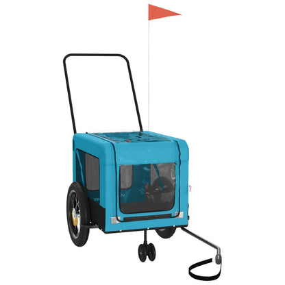 Pet Bike Trailer | Blue and Black | Iron, Oxford fabric, PVC