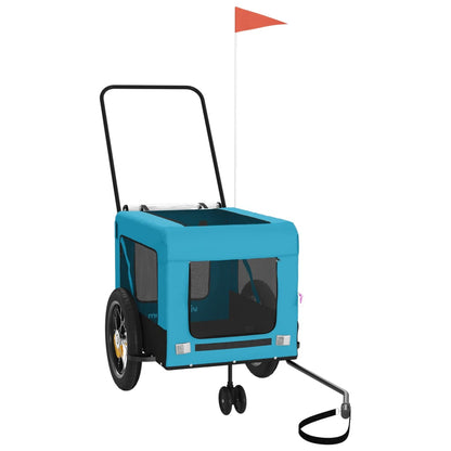 Pet Bike Trailer | Blue and Black | Iron, Oxford fabric, PVC