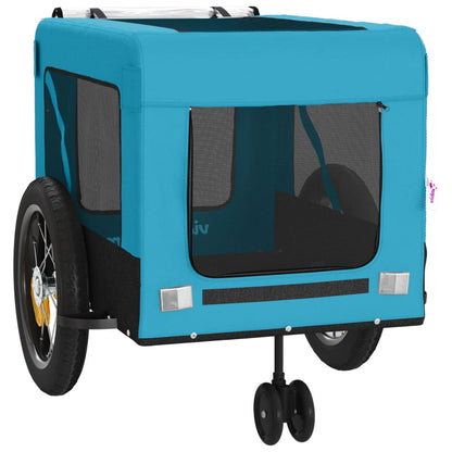 Pet Bike Trailer | Blue and Black | Iron, Oxford fabric, PVC