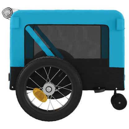 Pet Bike Trailer | Blue and Black | Iron, Oxford fabric, PVC
