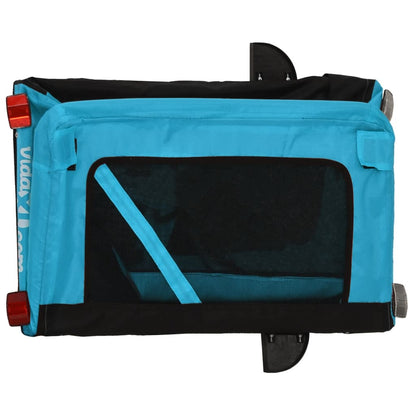 Pet Bike Trailer | Blue and Black | Iron, Oxford fabric, PVC