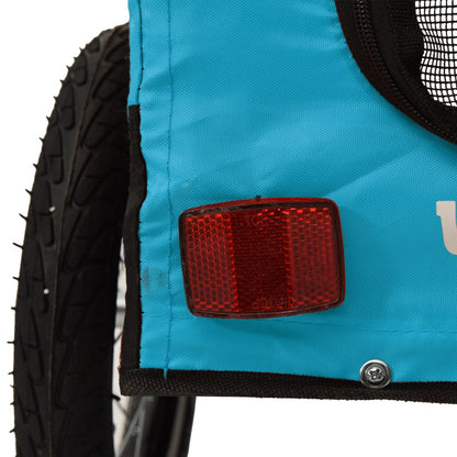 Pet Bike Trailer | Blue and Black | Iron, Oxford fabric, PVC