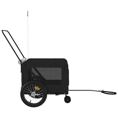 Pet Bike Trailer Black Oxford Fabric and Iron