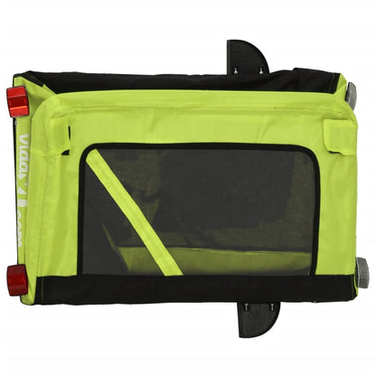 Pet Bike Trailer | Green and Black | Oxford fabric, Iron, PVC | Small