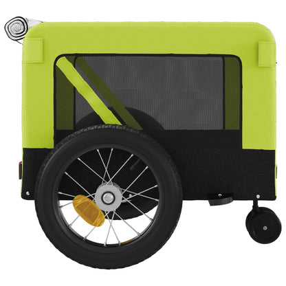 Pet Bike Trailer | Green and Black | Oxford fabric, Iron, PVC | Medium
