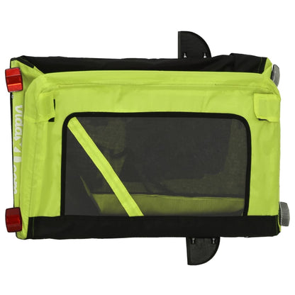 Pet Bike Trailer | Green and Black | Oxford fabric, Iron, PVC | Medium