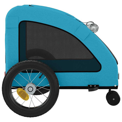 Pet Bike Trailer Blue Oxford Fabric and Iron