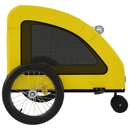 Pet Bike Trailer Yellow Oxford Fabric and Iron