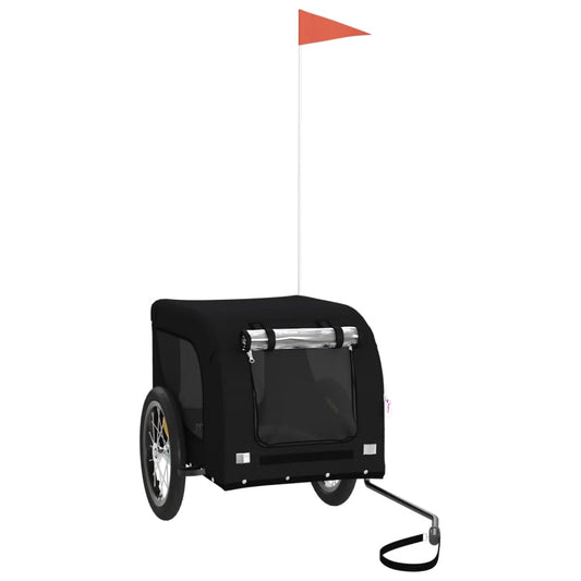 Pet Bike Trailer | Black | Oxford fabric, iron, PVC | Small | Foldable