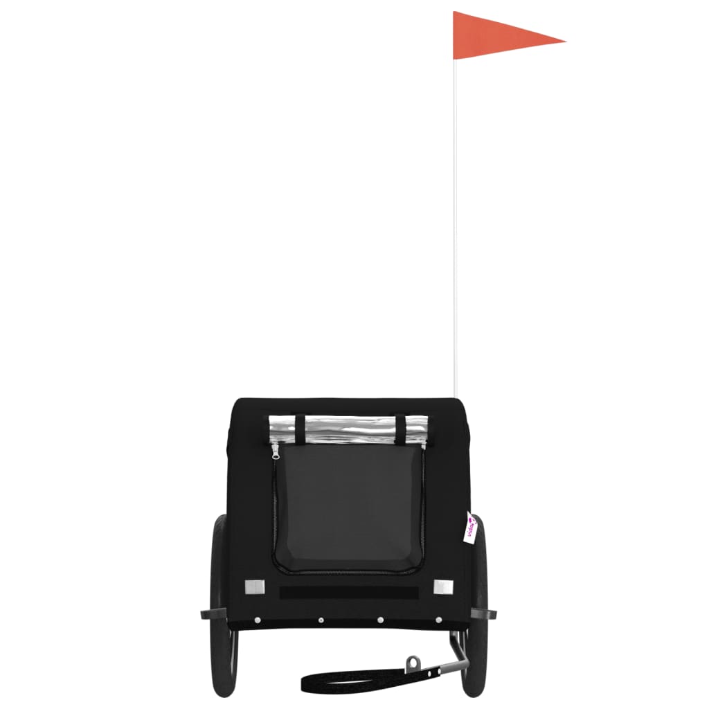 Pet Bike Trailer | Black | Oxford fabric, iron, PVC | Small | Foldable