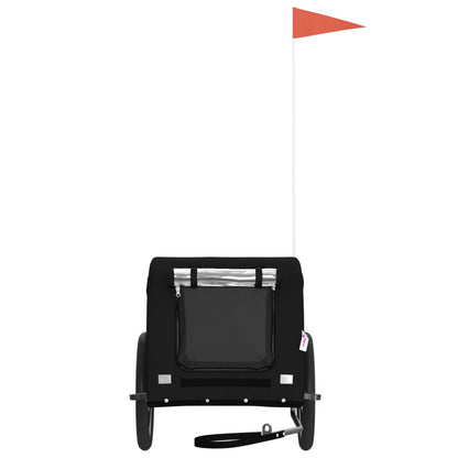 Pet Bike Trailer | Black | Oxford fabric, iron, PVC | Small | Foldable