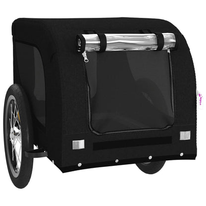 Pet Bike Trailer | Black | Oxford fabric, iron, PVC | Small | Foldable